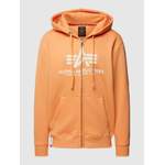 Sweatjacke von Alpha Industries, in der Farbe Orange, aus Polyester, Vorschaubild