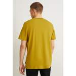 T-Shirt von C&A, in der Farbe Gelb, aus Baumwolle, andere Perspektive, Vorschaubild