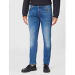 Slim Fit Jeans, in der Farbe Blau, aus Polyester, andere Perspektive, Vorschaubild