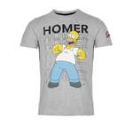 T-Shirt von The Simpsons, in der Farbe Grau, andere Perspektive, Vorschaubild
