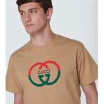 T-Shirt von Gucci, in der Farbe Braun, andere Perspektive, Vorschaubild