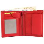 Geldbörse von Excellanc, in der Farbe Rot, aus Echtleder, andere Perspektive, Vorschaubild