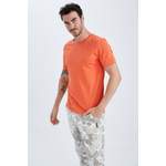 T-Shirt von DeFacto, in der Farbe Orange, aus Baumwolle, andere Perspektive, Vorschaubild