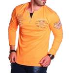 Langarm Shirt von Violento, in der Farbe Orange, andere Perspektive, Vorschaubild