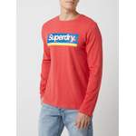 Langarm Shirt von Superdry, in der Farbe Rot, aus Polyester, andere Perspektive, Vorschaubild