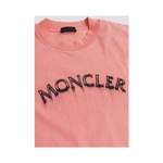 T-Shirt von Moncler, in der Farbe Rosa, aus Baumwolle, andere Perspektive, Vorschaubild