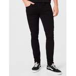 Slim Fit Jeans, in der Farbe Schwarz, aus Polyester, andere Perspektive, Vorschaubild