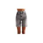 Jeans Shorts von Evermind, in der Farbe Grau, aus Polyester, andere Perspektive, Vorschaubild