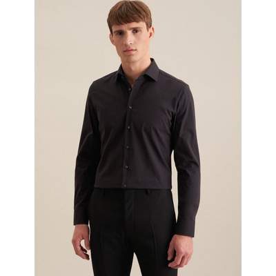 Preisvergleich für Seidensticker Herren Business Hemd - Slim schwarz Gr.  42, aus Baumwolle, Größe 42, GTIN: 4048872003978 | Ladendirekt
