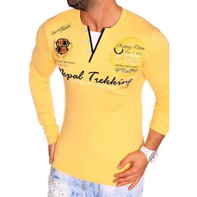 Gelb Langarm Shirts für Herren Preisvergleich bei im Ladendirekt kaufen Günstig 