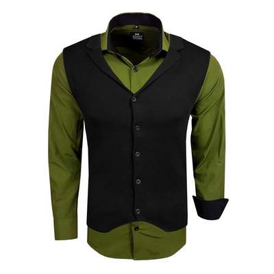 Preisvergleich für Rusty Neal Langarmhemd mit farblich abgesetzten Elementen,  aus Polyester, GTIN: 4251470406410 | Ladendirekt