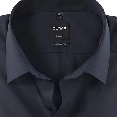 Preisvergleich für OLYMP Hemd Luxor Modern Fit 0302/64/96, in der Farbe Blau,  aus Baumwolle, Größe 42 | Ladendirekt