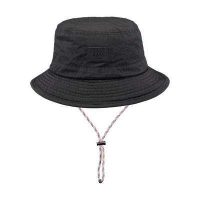 verstellbare Hutband, | aus Farbe für Größe in innenliegendes Polyester, mit Bindeband, Ladendirekt Preisvergleich Fischerhut Passform durch - Schwarz, Barts der