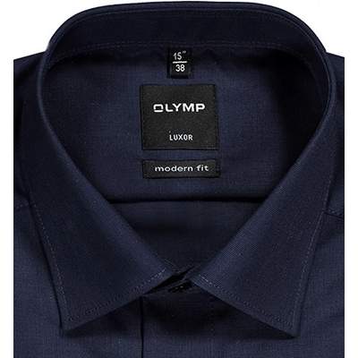 Modern Blau, der in Preisvergleich Fit Ladendirekt Baumwolle, | Größe aus 42 0302/64/96, OLYMP Farbe Luxor für Hemd