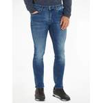 Slim Fit Jeans, in der Farbe Blau, aus Baumwolle, Vorschaubild