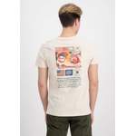 T-Shirt von alpha industries, in der Farbe Weiss, andere Perspektive, Vorschaubild