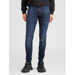 Slim Fit Jeans von Diesel, in der Farbe Blau, aus Polyester, andere Perspektive, Vorschaubild