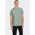 T-Shirt von Only & Sons, in der Farbe Grün, aus Baumwolle, Vorschaubild