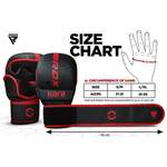 Herren-Handschuh von RDX Sports, in der Farbe Rot, andere Perspektive, Vorschaubild