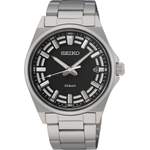 Herren-Armbanduhr von Seiko, in der Farbe Schwarz, aus Edelstahl, andere Perspektive, Vorschaubild