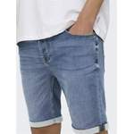 Jeans Shorts von Only & Sons, in der Farbe Blau, aus Polyester, andere Perspektive, Vorschaubild
