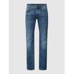 Slim Fit Jeans, in der Farbe Blau, aus Polyester, Vorschaubild