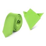 Schmale Krawatte von Ladeheid, in der Farbe Grün, aus Polyester, andere Perspektive, Vorschaubild