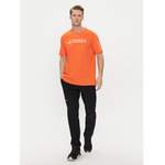 T-Shirt von Adidas, in der Farbe Orange, aus Baumwolle, andere Perspektive, Vorschaubild