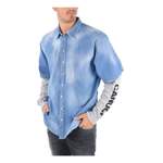 Herrenhemd von Dsquared2, in der Farbe Blau, aus Baumwolle, andere Perspektive, Vorschaubild