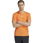 T-Shirt von Adidas, in der Farbe Orange, aus Polyester, andere Perspektive, Vorschaubild