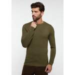 Herren-Pullover von Eterna, in der Farbe Grün, aus Wolle, andere Perspektive, Vorschaubild