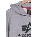 Kapuzenpullover von alpha industries, in der Farbe Grau, aus Baumwolle, andere Perspektive, Vorschaubild