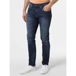 Slim Fit Jeans, in der Farbe Blau, aus Baumwolle, Vorschaubild