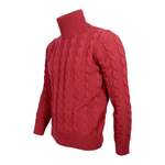 Rollkragenpullover von Cashmere Company, in der Farbe Rot, andere Perspektive, Vorschaubild