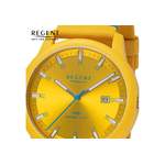 Herren-Armbanduhr von Regent, in der Farbe Gelb, aus Nylon, andere Perspektive, Vorschaubild