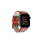Smartwatch-Armband von Renna Leather, in der Farbe Rot, andere Perspektive, Vorschaubild