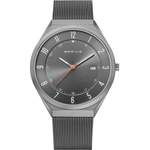 Herren-Armbanduhr von Bering, in der Farbe Grau, aus Edelstahl, Vorschaubild