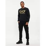 Sweatshirt von EA7 Emporio Armani, in der Farbe Schwarz, aus Baumwolle, andere Perspektive, Vorschaubild