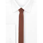 Schmale Krawatte von Ladeheid, in der Farbe Braun, aus Polyester, andere Perspektive, Vorschaubild
