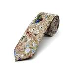 Krawatte von Seidenfalter, in der Farbe Braun, aus Baumwolle, andere Perspektive, Vorschaubild