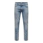 Slim Fit Jeans von Only & Sons, in der Farbe Braun, aus Baumwolle, andere Perspektive, Vorschaubild