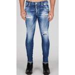 Slim Fit Jeans von Dsquared2, in der Farbe Blau, aus Polyester, andere Perspektive, Vorschaubild