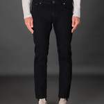Slim Fit Jeans von Moorer, in der Farbe Schwarz, aus Denim, andere Perspektive, Vorschaubild