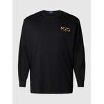 Langarm Shirt von Polo Ralph Lauren Big & Tall, in der Farbe Schwarz, aus Baumwolle, Vorschaubild