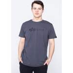 T-Shirt von alpha industries, in der Farbe Grau, aus Baumwolle, andere Perspektive, Vorschaubild