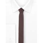 Schmale Krawatte von Ladeheid, in der Farbe Braun, aus Polyester, andere Perspektive, Vorschaubild