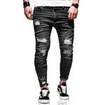 Slim Fit Jeans von behype, in der Farbe Schwarz, andere Perspektive, Vorschaubild