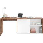 Schreibtisch von FMD, in der Farbe Braun, aus Holzwerkstoff, andere Perspektive, Vorschaubild