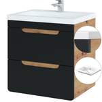 Waschbeckenunterschrank von LOMADOX, in der Farbe Schwarz, aus Spanplatte, Vorschaubild