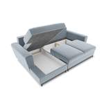 Bigsofa von Maisons du Monde, in der Farbe Blau, aus Samt, andere Perspektive, Vorschaubild